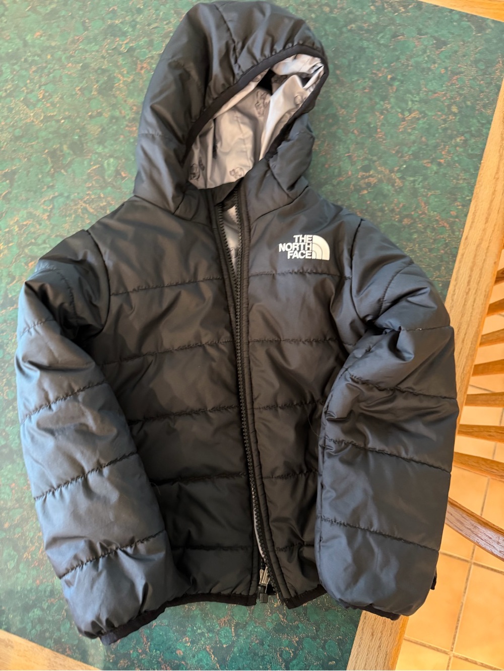 The North Face Black Quilted Hooded Jacket